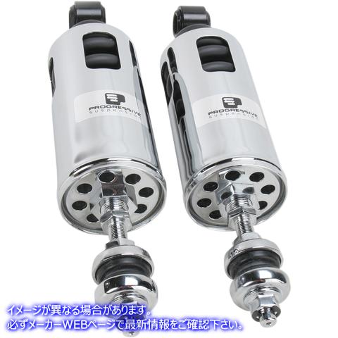 取寄せ 422シリーズショック プログレッシブ サスペンション 422 Series Adjustable Shocks - Chrome - Heavy-Duty 422-4002C 13100855