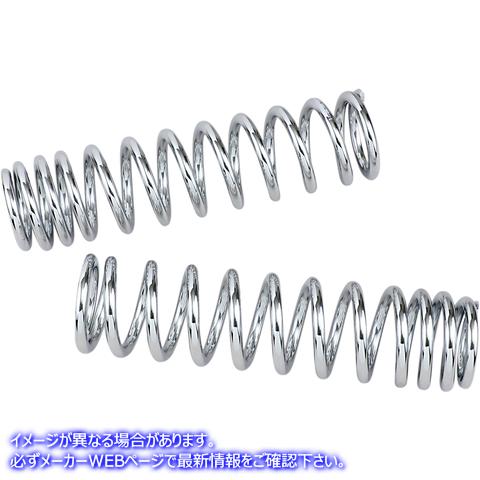 取寄せ ショックスプリング - 120-170 lb/in - クローム プログレッシブ サスペンション Shock Springs - 120-170 lb/in - Chrome 03-1365C 13120166