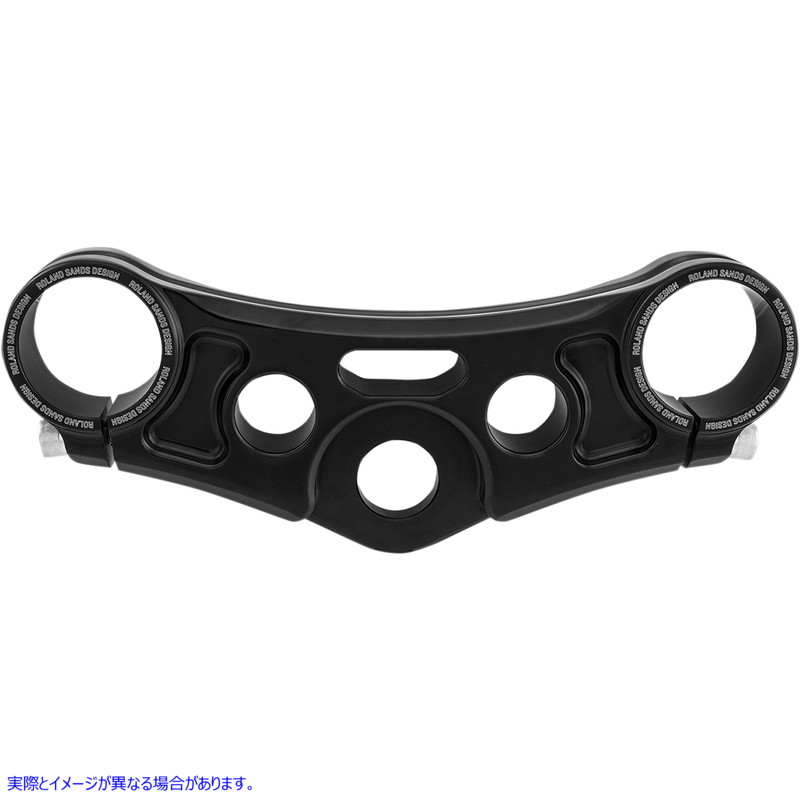 取寄せ トップトリプルクランプ - グロスブラック - ライザーホール付き RSD ローランドサンズデザイン Top Triple Clamp - Gloss Black - With Riser Holes 0208-2108-B 04080335
