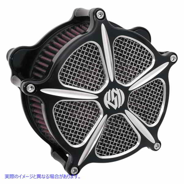 取寄せ スピード5ベンチュリエアクリーナー RSD ローランドサンズデザイン 5 Speed Air Cleaner - Contrast Cut - '08-'16 FL 0206-2001-BM 10100374