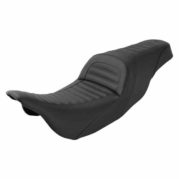 取寄せ スリムロールとプリーツシート サドルマン Slim Roll & Pleat Seat - Black - '08-'23 FL 808-07B-161 08011013