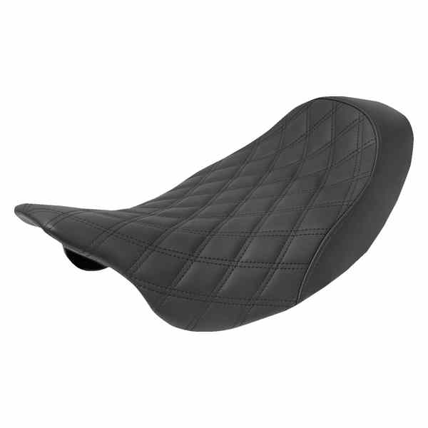 取寄せ レネゲード ソロシート - ブラック - ラティスステッチ - FL 08-24 サドルマン Renegade Solo Seat - Black - Lattice Stitched - FL '08-'24 808-07B-002LS 08011036
