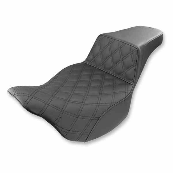 取寄せ ステップアップシート - フロントラティスステッチ サドルマン Step-Up Seat - Front Lattice Stitch - Black - FL '08-'23 808-07B-172 08011050