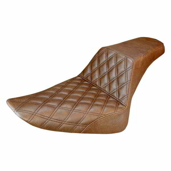 取寄せ ステップアップシート - フロントラティスステッチ サドルマン Step-Up Seat - Front Lattice Stitch - Brown - FLS 812-26-172BR 08011086