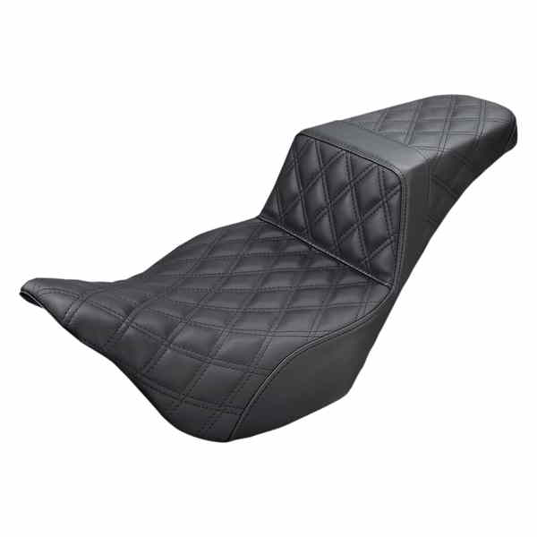 取寄せ ステップアップシート - フル格子ステッチ サドルマン Step-Up Seat - Full Lattice Stitch - Black - '08-'23 FL 808-07B-175 08011135