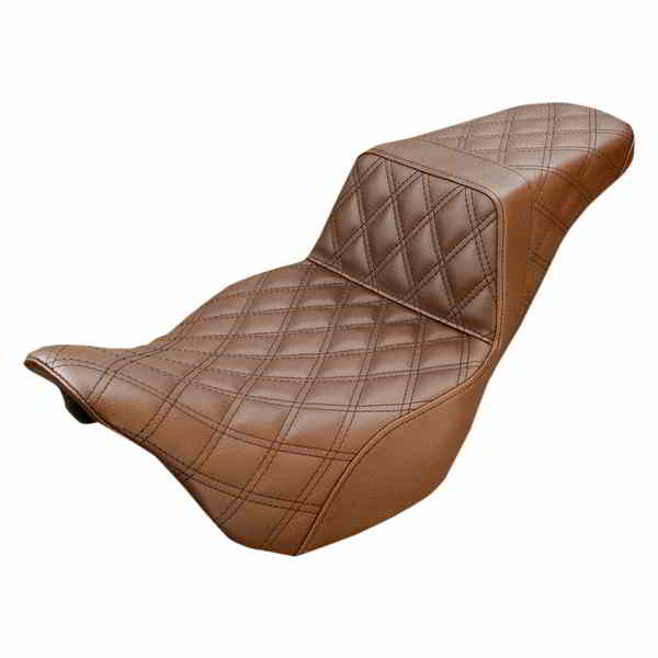 取寄せ ステップアップシート - フル格子ステッチ サドルマン Step-Up Seat - Full Lattice Stitch - Brown - '08-'23 FL 808-07B-175BR 08011136