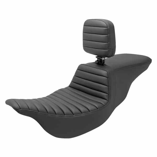 取寄せ ツアーステップアップシート サドルマン Tour Step-Up Seat - Rider Backrest - Tuck-n-Roll - FL '08-'23 808-07B-191BR 08011463