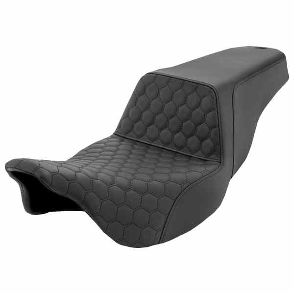 【並行輸入品】 サドルマン ステップアップシート - ハニカム - ブラックステッチ - FL 08-24 808-07B-177 08011565
