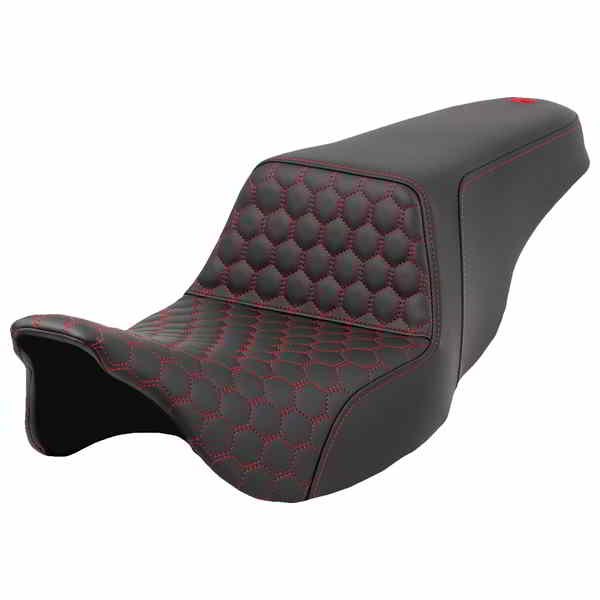 【並行輸入品】 サドルマン ステップアップシート - ハニカム - レッドステッチ - FL 08-23 808-07B-17704 08011566