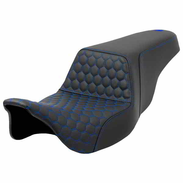 【並行輸入品】 サドルマン ステップアップシート - ハニカム - ブルーステッチ - FL 08-23 808-07B-17701 08011567