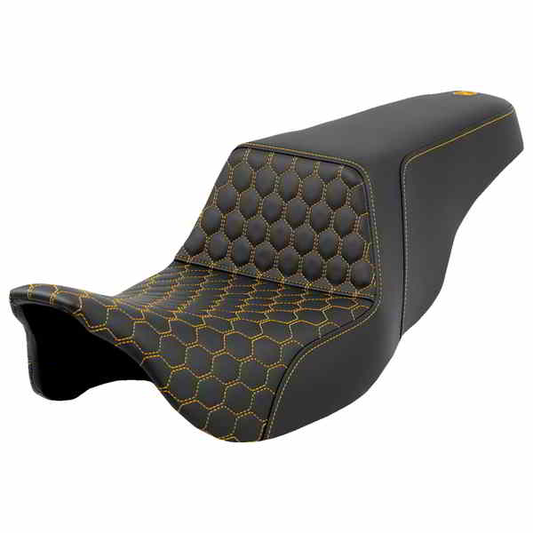 【並行輸入品】 サドルマン ステップアップシート - ハニカム - ゴールドステッチ - FL 08-23 808-07B-17707 08011569