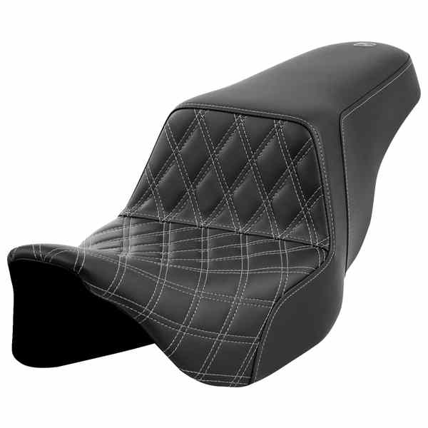 【並行輸入品】 サドルマン ステップアップシート - フロントラティスステッチ - ダークグレーステッチ - FLH/FLT 08-23 808-07B-17202 08011572