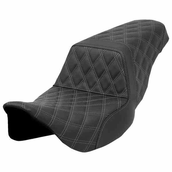 【並行輸入品】 サドルマン ステップアップシート - ラティスステッチ - グレーステッチ - FLH/FLT 08-23 808-07B-17502 08011584