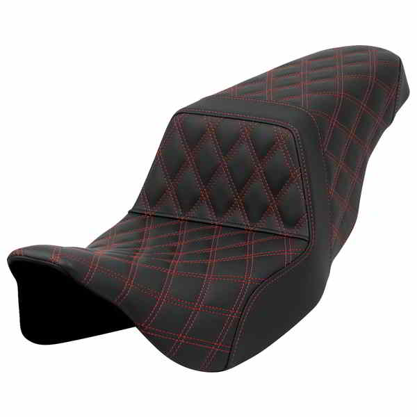 【並行輸入品】 サドルマン ステップアップシート - ラティスステッチ - レッドステッチ - FLH/FLT 08-23 808-07B-17504 08011586