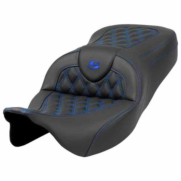 【並行輸入品】 サドルマン ロードソファ  シート - ラティスステッチ - ブルーステッチ - バックレストなし - FLH/FLT 08-23 808-07B-18201 08011594