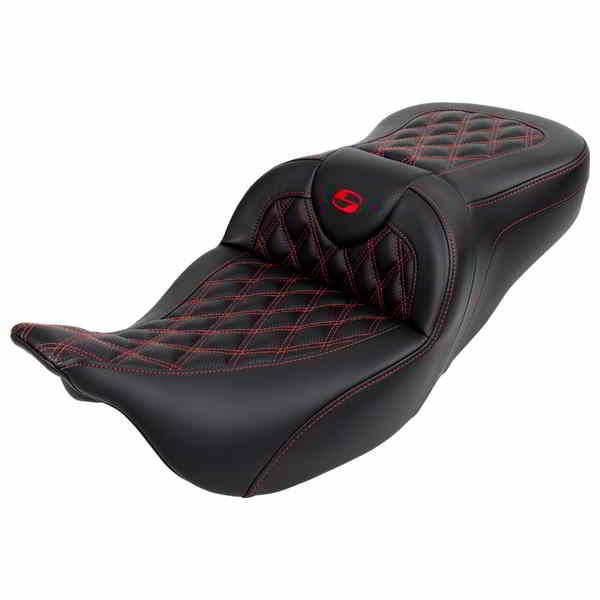【並行輸入品】 サドルマン ロードソファ  シート - バックレスト付き - レッドステッチ - FL 08-23 808-07B-182B4 08011609