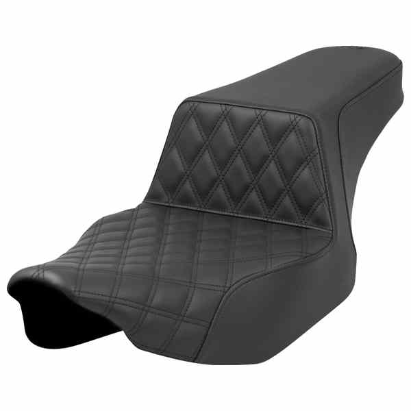 【並行輸入品】 サドルマン ステップアップシート - フロントラティスステッチ - ブラック - FL 23-24 823-07-172 08011681
