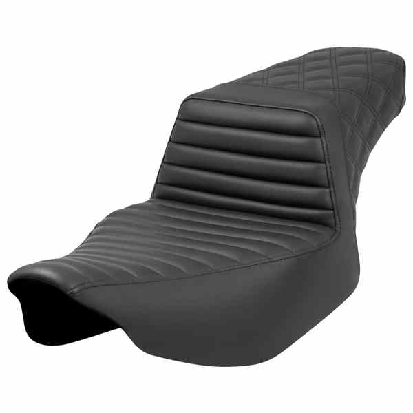 【並行輸入品】 サドルマン ステップアップシート - フロントタック＆ロール/リアラティス - ブラック - エクステンデッドリーチ - FL 23-24 823-07E-176 08011691
