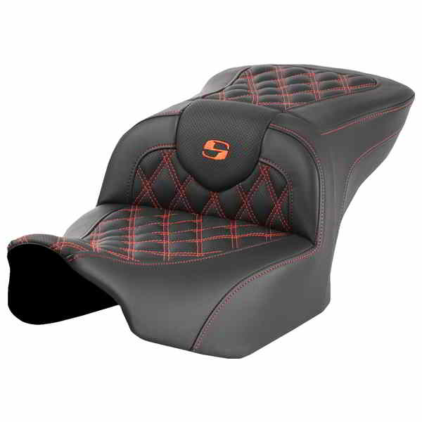 【並行輸入品】 サドルマン ロードソファ  シート - バックレストなし - オレンジラティスステッチ - FLTR/FLHX 23-24 823-07-18203 08011715