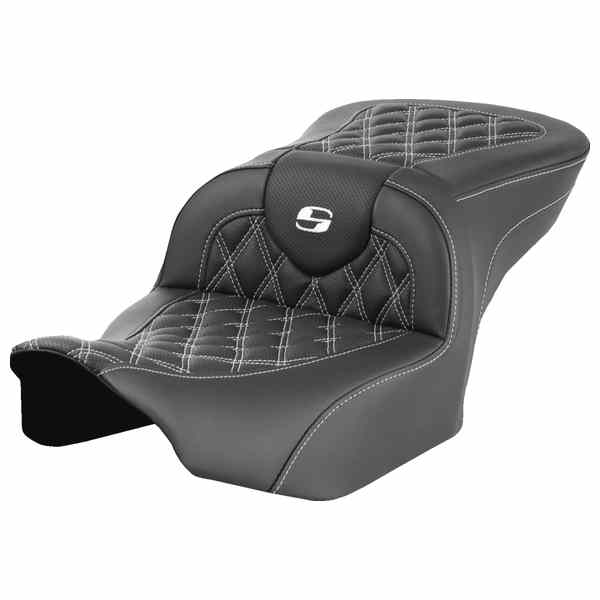 【並行輸入品】 サドルマン ロードソファ  シート - バックレストなし - ラティスステッチ - ホワイトステッチ - FLTR/FLHX 23-24 823-07-18206 08011718