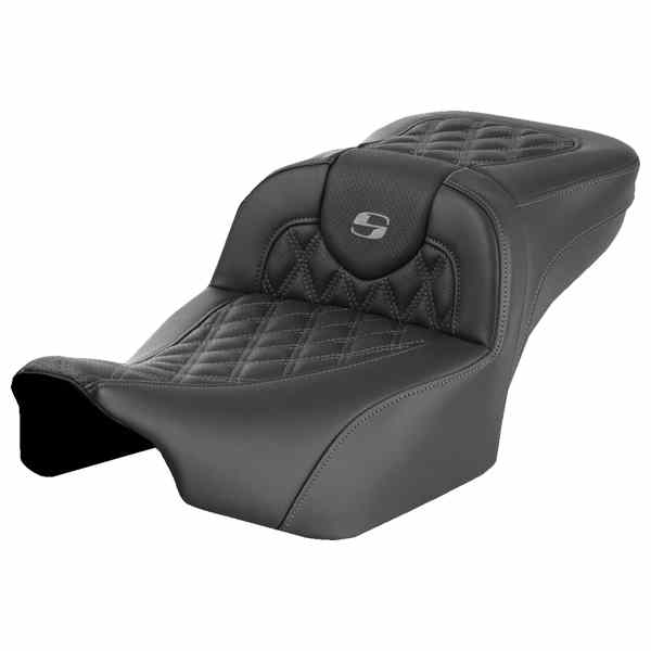 【並行輸入品】 サドルマン ロードソファ  エクステンデッドリーチシート - バックレストなし - ラティスステッチ - グレーステッチ - FLTR/FLHX 23-24 823-07-18402 08011726