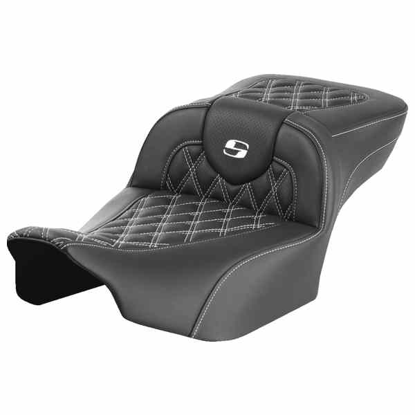【並行輸入品】 サドルマン ロードソファ  エクステンデッドリーチシート - バックレストなし - ラティスステッチ - ホワイトステッチ - FLTR/FLHX 23-24 823-07-18406 08011730