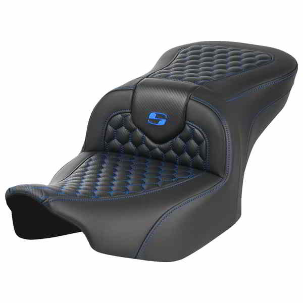 【並行輸入品】 サドルマン ロードソファ  シート - バックレストなし - ハニカム - ブルーステッチ - FLTR/FLHX 23-24 823-07-18901 08011742
