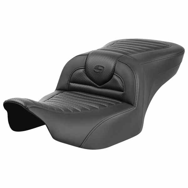 【並行輸入品】 サドルマン ロードソファ  シート - バックレストなし - タック＆ロール - カーボンファイバー - FLTR/FLHX 23-24 823-07-20400 08011773