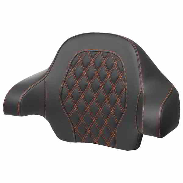 【並行輸入品】 サドルマン Tour-PakR バックレストパッド - ラティスステッチ - オレンジステッチ - FL 14-24 814-07-18403 08011811