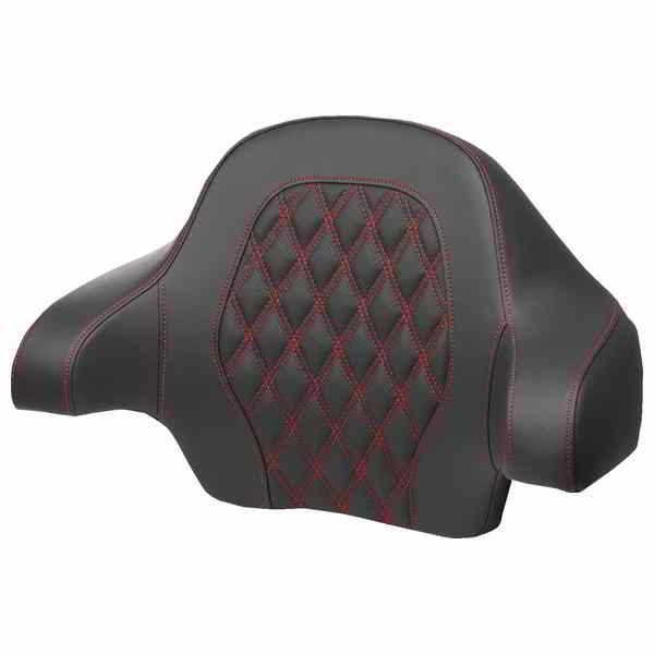 【並行輸入品】 サドルマン Tour-PakR バックレストパッド - ラティスステッチ - レッドステッチ - FL 14-24 814-07-18404 08011812
