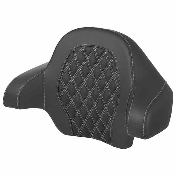 【並行輸入品】 サドルマン Tour-PakR バックレストパッド - ラティスステッチ - ホワイトステッチ - FL 14-24 814-07-18406 08011814