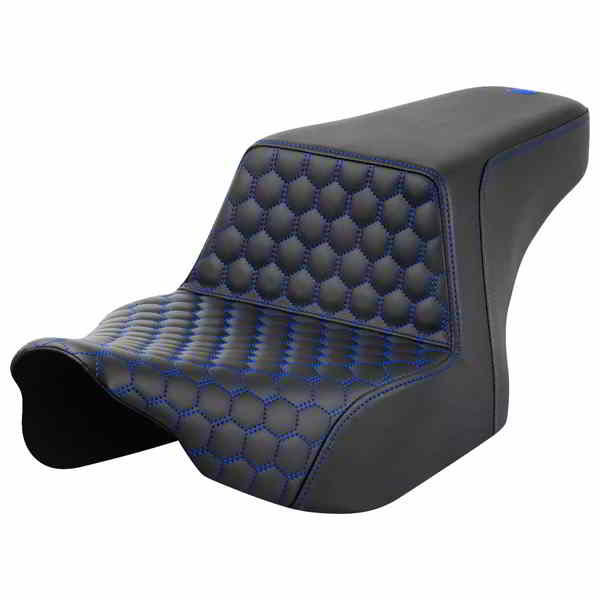【並行輸入品】 サドルマン ステップアップシート - フロントハニカム - ブルーステッチ - FL 23-24 823-07-17701 08011825