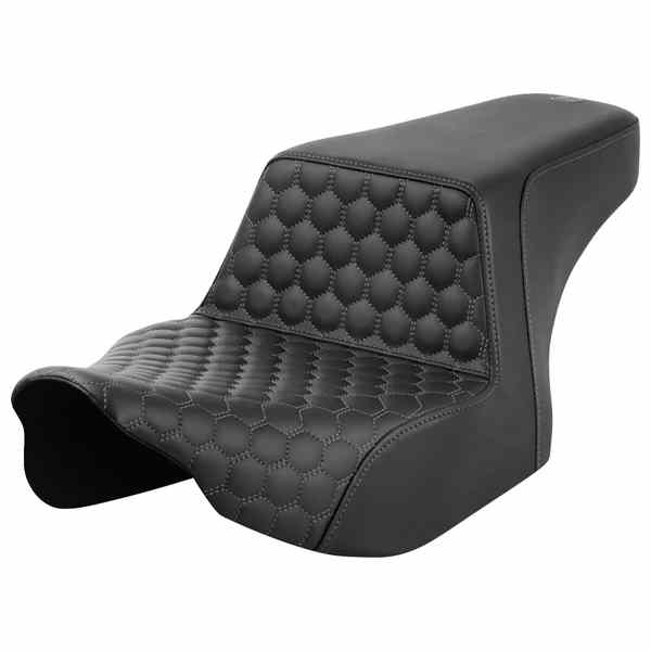 【並行輸入品】 サドルマン ステップアップシート - フロントハニカム - グレーステッチ - FL 23-24 823-07-17702 08011826