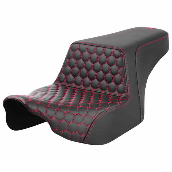 【並行輸入品】 サドルマン ステップアップシート - フロントハニカム - レッドステッチ - FL 23-24 823-07-17704 08011828