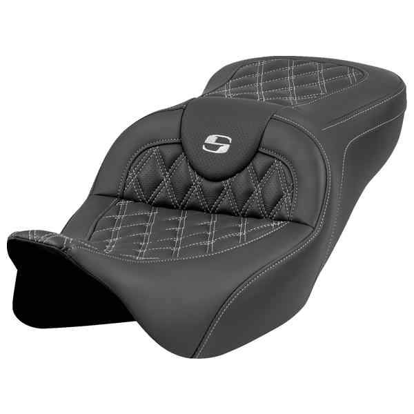 【並行輸入品】 サドルマン ロードソファ  シート - ラティスステッチ - シルバーステッチ - 背もたれなし - FL 08-23 808-07B-18205 08011987