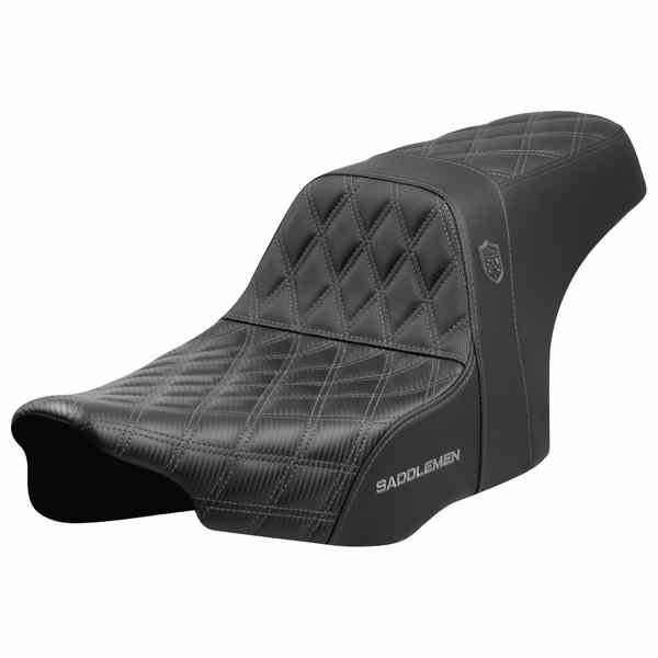 【並行輸入品】 サドルマン プロシリーズ SDC パフォーマンスシート - グレーステッチ - バックレストなし - FLT/FLH 23-24 SC82307D2 08012001