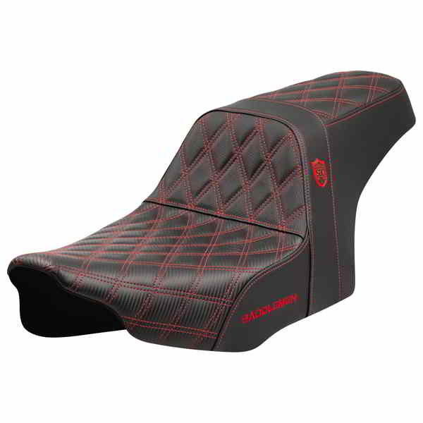 【並行輸入品】 サドルマン プロシリーズ SDC パフォーマンスシート - レッドステッチ - バックレストなし - FLT/FLH 23-24 SC82307D4 08012003