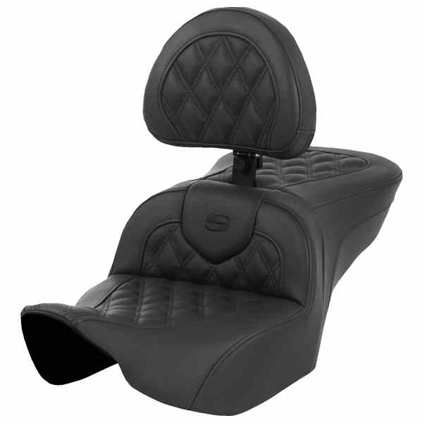 【並行輸入品】 サドルマン ヒーター付きロードソファ シート - ラティスステッチ - バックレスト付き - FLT/FLH 23-24 823-07-182C0 08012039