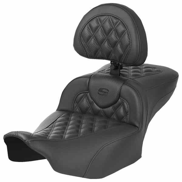 【並行輸入品】 サドルマン ヒーター付きロードソファ シート - エクステンデッドリーチ - ラティスステッチ - バックレスト付き - FLT/FLH ’23-‘24 823-07-207C0 08012045