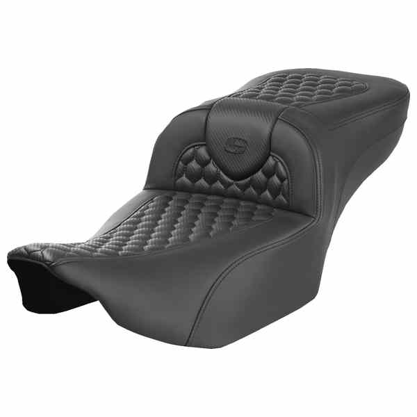 【並行輸入品】 サドルマン ヒーター付きロードソファ シート - エクステンデッドリーチ - ハニカムステッチ - バックレストなし - FLT/FLH ’23-‘24 823-07-190A0 08012046
