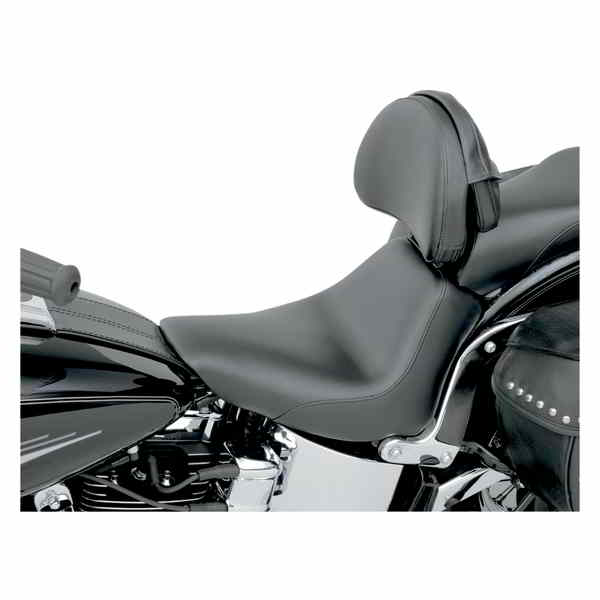 取寄せ ソロシートのかかと サドルマン Heels Down Solo Seat - With Backrest - Plain - Black - FXST 806-12-0041 08020595