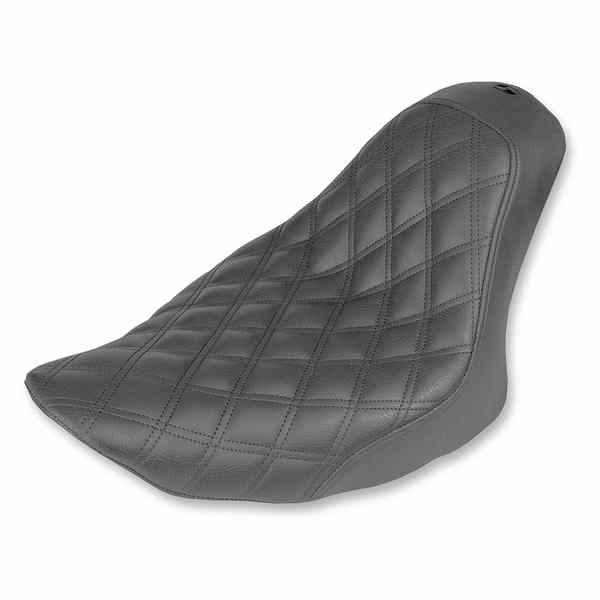 取寄せ レネゲード ソロシート - ラティスステッチ - ブラック - FL/FX 06-17 サドルマン Renegade Solo Seat - Lattice Stitched - Black - FL/FX '06-'17 806-12-002LS 08020913