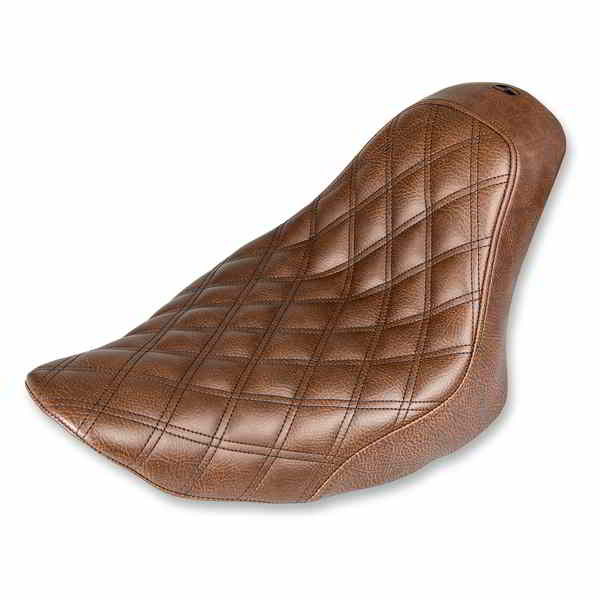 取寄せ レネゲード ソロシート - ラティスステッチ - ブラウン - FL/FX 06-17 サドルマン Renegade Solo Seat - Lattice Stitched - Brown - FL/FX '06-'17 806-12-002BLS 08020915