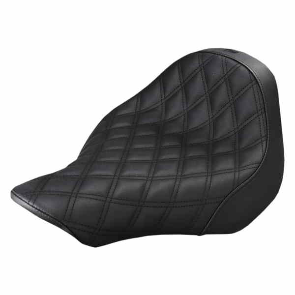 取寄せ レネゲード ソロシート - ラティスステッチ - ブラック - FXSB 13-17 サドルマン Renegade Solo Seat - Lattice Stitched - Black - FXSB '13-'17 813-27-002LS 08020970