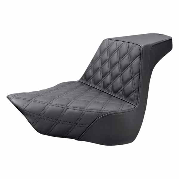 取寄せ ステップアップシート - フロントラティスステッチ サドルマン Step-Up Seat - Front Lattice Stitch - Black - FL/FX '18-'23 818-27-172 08021010