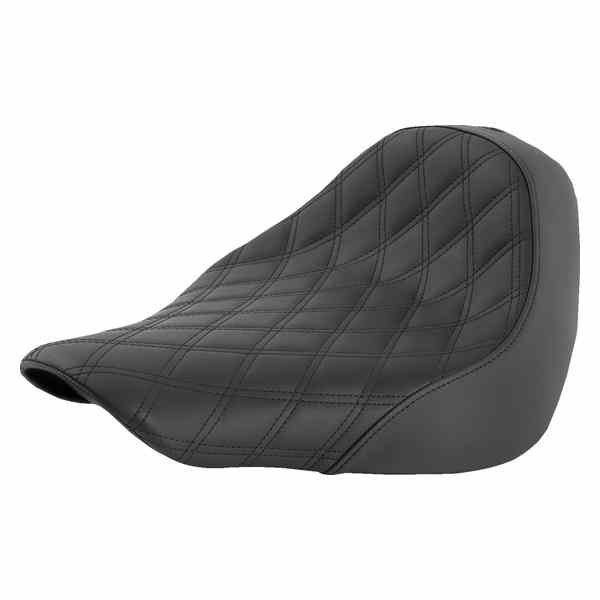 取寄せ レネゲード ソロシート - ラティスステッチ - ブラック - FL/FX 18-24 サドルマン Renegade Solo Seat - Lattice Stitched - Black - FL/FX '18-'24 818-27-002LS 08021019