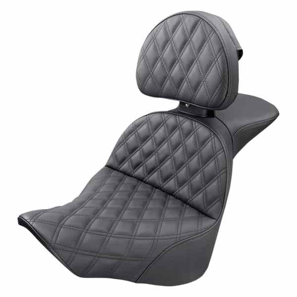 取寄せ エクスプローラー格子ステッチシート サドルマン Explorer Seat - Lattice Stitched - Backrest - FL/FX '18-'23 818-27-030LS 08021023