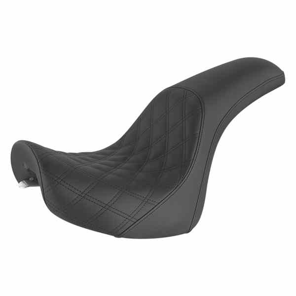 取寄せ Profiler?格子ステッチシート サドルマン Profiler Seat - Front Lattice/Rear Smooth - Black - FXSTD 800-02-149 08021289