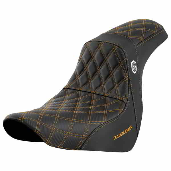 【並行輸入品】 サドルマン プロシリーズ SDC パフォーマンスシート - バックレストなし - ゴールドステッチ - FL/FX 18-20 SC81829GOL 08021592
