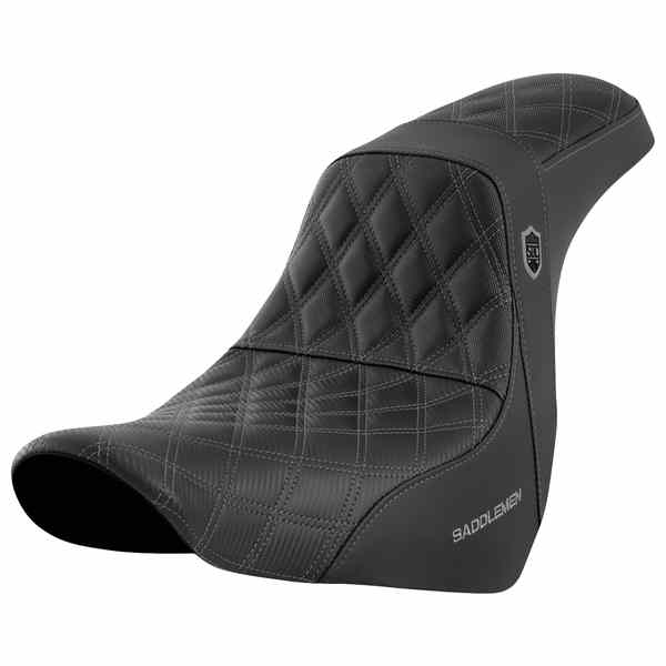 【並行輸入品】 サドルマン プロシリーズ SDC パフォーマンスシート - バックレストなし - グレーステッチ - FL/FX 18-20 SC81829GRE 08021593